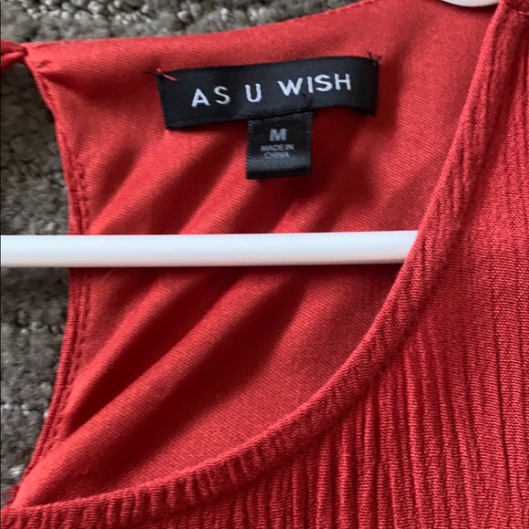 As U Wish clay red lined dress - Picture 3 of 5